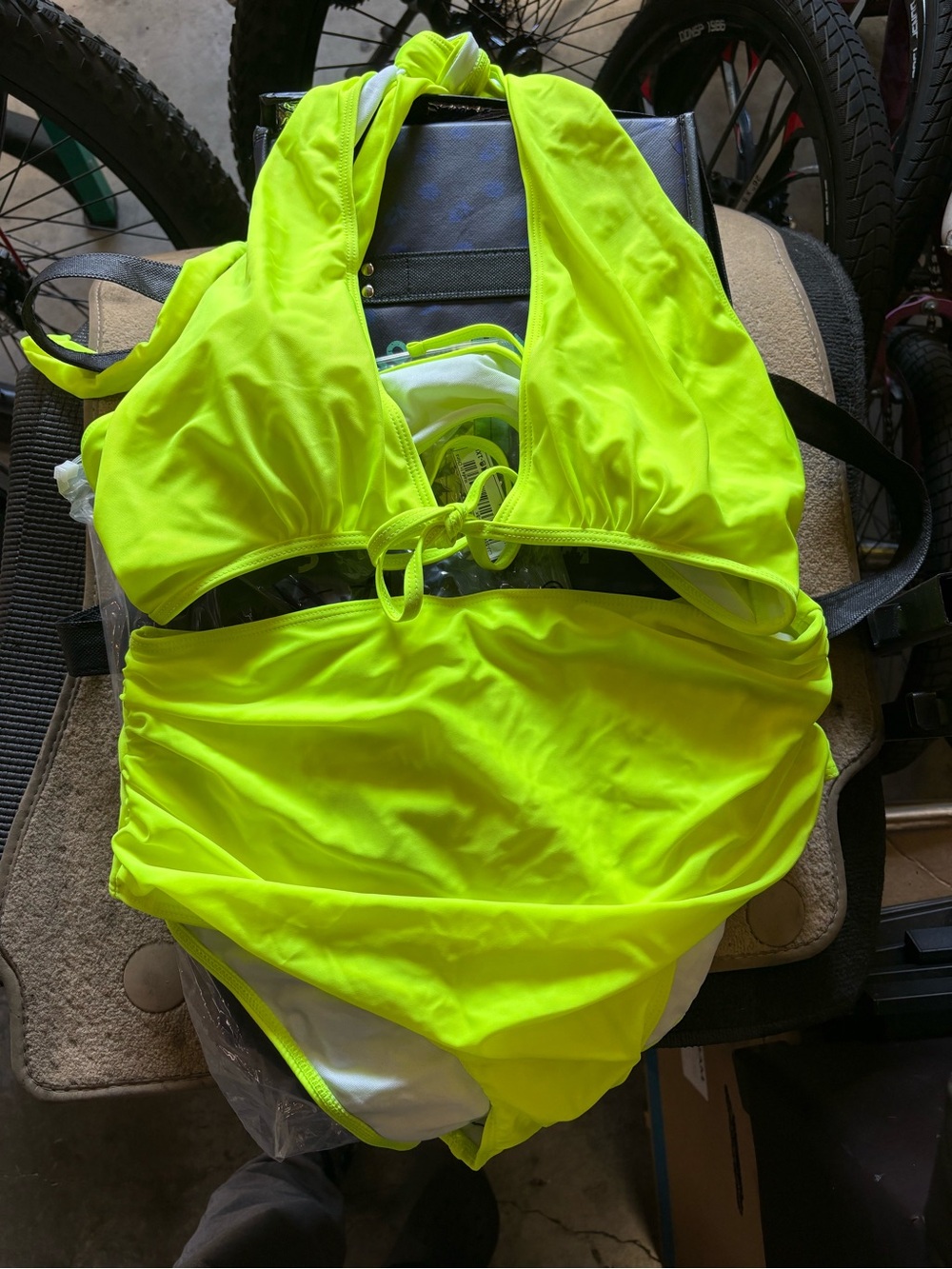 Neon Yellow One-Piece Swimsuit